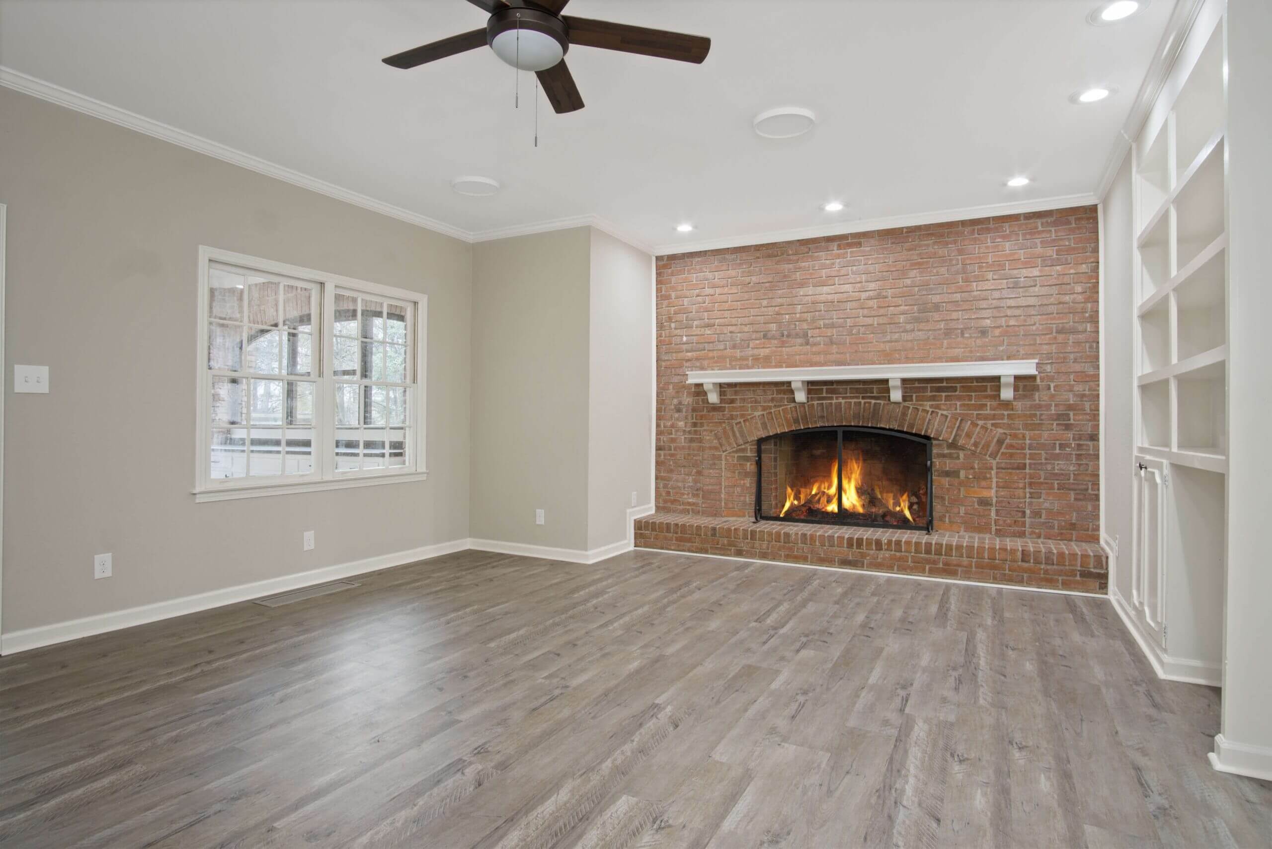 Before adding fire to fireplaces in real estate photo editing